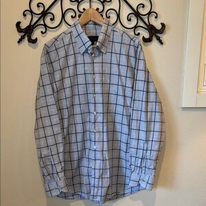 SCOTT BARBER LONG SLEEVE BUTTON DOWN SHIRT SIZE LARGE